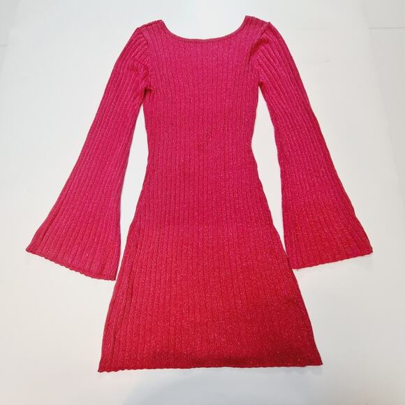 MORE TO COME Meira Mini Dress in Pink Metallic Medium - Picture 2 of 10